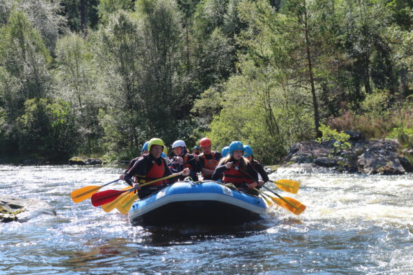 White Water Rafting River Garry Front on
